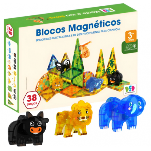 BLOCOS MAGNETICOS SELVA 38 PEÇAS